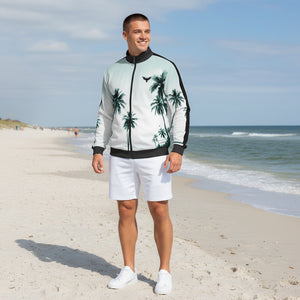 Men's Palm Made Track Jacket w/Striped-Sleeve