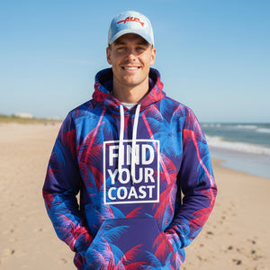 Find Your Coast® Palm Print Recycled Hoodie