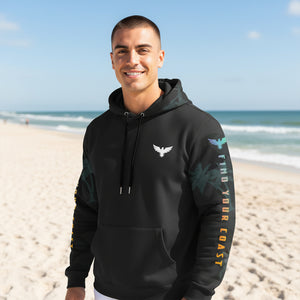 Find Your Coast® Palm Sleeve Recycled Hoodie