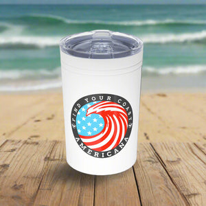 Americana Vacuum Insulated Tumbler, 11oz | Perfect for Beach Lovers, Outdoor Adventures, and Patriotic Celebrations | Gift for Dad
