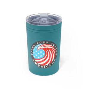 Americana Vacuum Insulated Tumbler, 11oz | Perfect for Beach Lovers, Outdoor Adventures, and Patriotic Celebrations | Gift for Dad