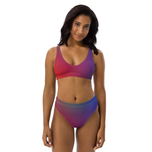 Red Dawn Recycled High Waisted Bikini Set