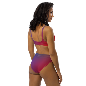 Red Dawn Recycled High Waisted Bikini Set