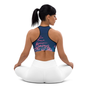 Moisture Wicking Victory Sports Bra (white & black piping)