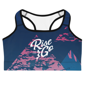 Moisture Wicking Victory Sports Bra (white & black piping)