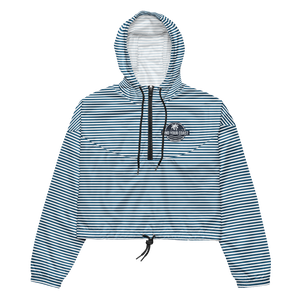 Women's Cropped Coastal Striped Windbreaker