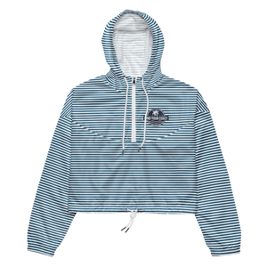 Women's Cropped Coastal Striped Windbreaker