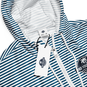 Women's Cropped Coastal Striped Windbreaker