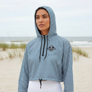Women's Cropped Coastal Striped Windbreaker