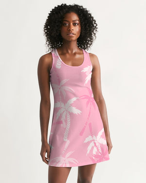 Find Your Coast® Pink Palms Casual Racerback Dress