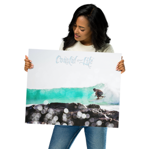 Coastal Life® Surf on Glossy Metal