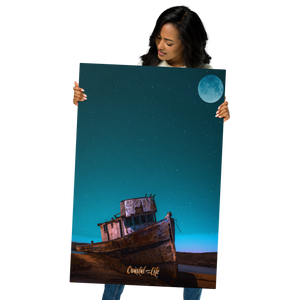 Coastal Life® Shipwreck on Glossy Metal (Includes Digital Download Option)