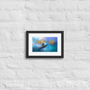 Coastal Life Surf Matte Paper Framed Poster With Mat Board