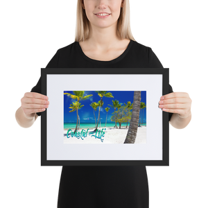 Coastal Life® Palms Matte Paper Framed Poster With Mat Board