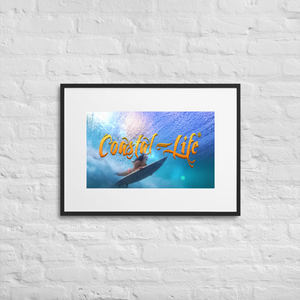 Coastal Life Surf Matte Paper Framed Poster With Mat Board