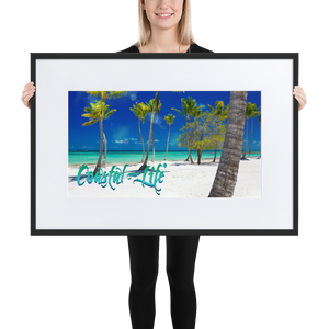 Coastal Life® Palms Matte Paper Framed Poster With Mat Board