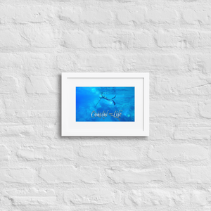 Coastal Life Spear Fishing Matte Paper Framed Poster With Mat Board