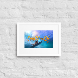 Coastal Life Surf Matte Paper Framed Poster With Mat Board