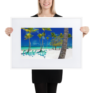 Coastal Life® Palms Matte Paper Framed Poster With Mat Board