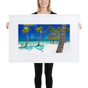 Coastal Life® Palms Matte Paper Framed Poster With Mat Board