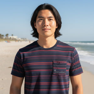Inlet Stripe Everyday Pocket Tee