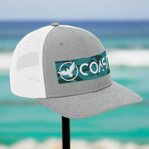 Find Your Coast® Aqua Camo Trucker Hats