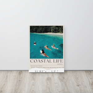 Breaking News Coastal Life Thin Canvas, Digital Download Available