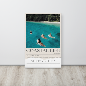 Breaking News Coastal Life Thin Canvas, Digital Download Available