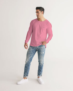 Men's FYC Charter Stripe Sunset Pink Long Sleeve Crewneck FIND YOUR COAST CO