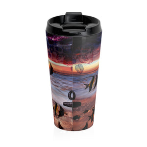 Skulls/Anchor/Beach Stainless Steel Travel Mug FIND YOUR COAST CO
