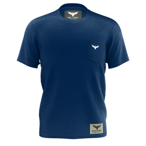 Men's FYC Vintage Venturer Premium Comfort Embroidered Navy Pocket Tees FIND YOUR COAST CO
