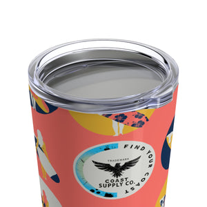 Find Your Coast 20 oz Stainless Steel Surfer Girl Art Stainless Steel Tumbler FIND YOUR COAST CO