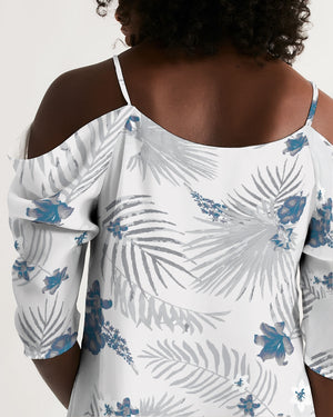 Women's Palm Soul Open Shoulder A-Line Dress FIND YOUR COAST CO