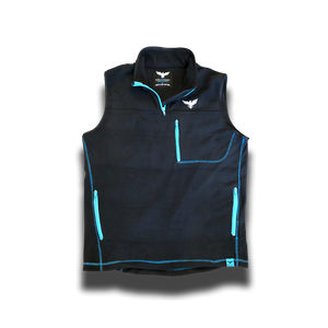 Men's FYC First Light Black Lightweight Polar Fleece Vest FIND YOUR COAST CO
