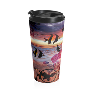 Skulls/Anchor/Beach Stainless Steel Travel Mug FIND YOUR COAST CO