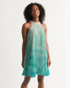 Women's FYC Supply Co. Bottoms Up Casual Halter Dress FIND YOUR COAST CO