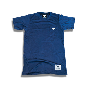 Men's FYC Vintage Venturer Premium Comfort Embroidered Navy Pocket Tees FIND YOUR COAST CO