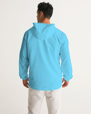 Men's FYC Supply Company High Seas Light Blue Water Resistant Lightweight Windbreaker FIND YOUR COAST CO