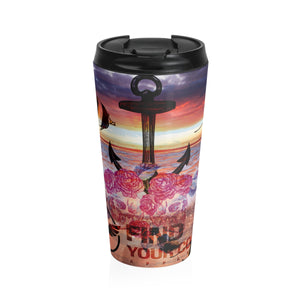 Skulls/Anchor/Beach Stainless Steel Travel Mug FIND YOUR COAST CO