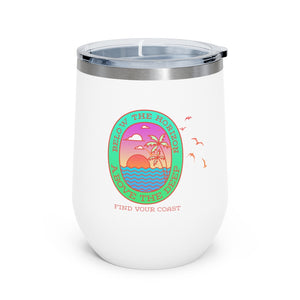 Below the Horizon FYC 12oz Insulated Wine Tumbler FIND YOUR COAST CO