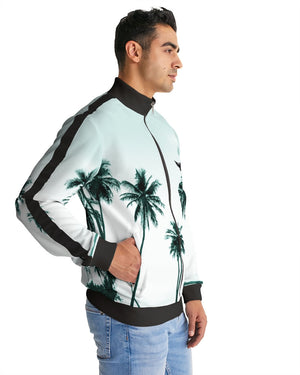 Men's Palm Made Track Jacket w/Striped-Sleeve FIND YOUR COAST CO