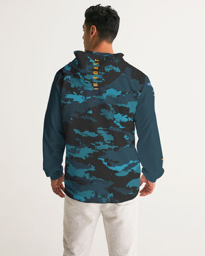 Men's High Seas Coast Camo Water Resistant Lightweight Hooded Windbreaker FIND YOUR COAST CO