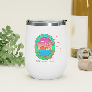Below the Horizon FYC 12oz Insulated Wine Tumbler FIND YOUR COAST CO