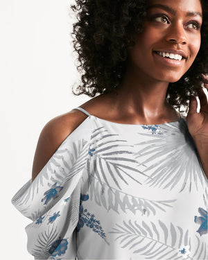 Women's Palm Soul Open Shoulder A-Line Dress FIND YOUR COAST CO