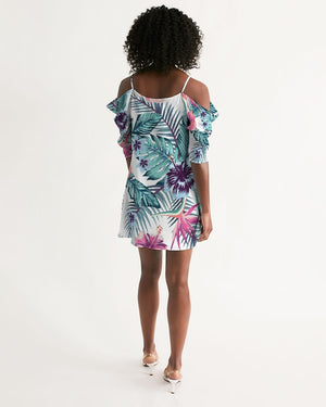 Women's Island Life Open Shoulder A-Line Dress FIND YOUR COAST CO
