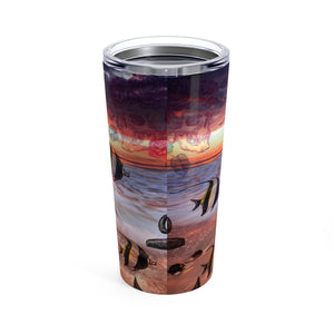 Find Your Coast Stainless Steel Anchor/Skull Art 20 oz Tumbler FIND YOUR COAST CO