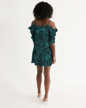 Women's Palm Caye II Open Shoulder A-Line Dress FIND YOUR COAST CO