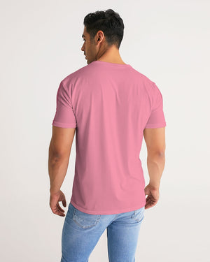 Men's Charter Stripe Performance Crewneck Sunset Pink Shirt FIND YOUR COAST CO