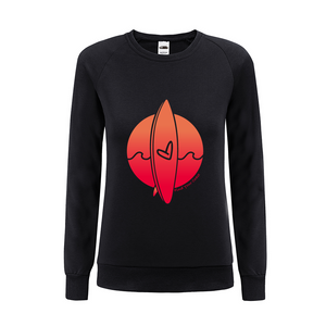 Women's Cotton Club Surf Chic Crewneck Fitted Sweatshirt FIND YOUR COAST CO