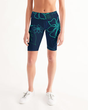 Women's Active Comfort Aloha Mid-Rise Bike Shorts FIND YOUR COAST CO
